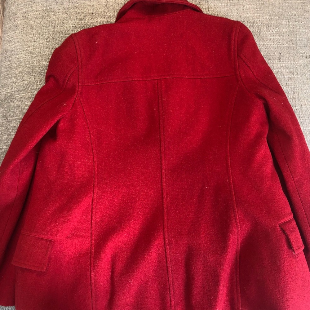 Red Abercrombie & Fitch Pea Coat, size small